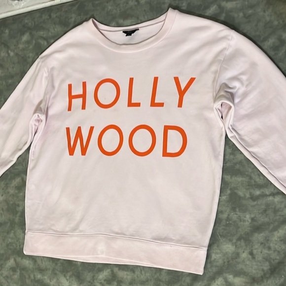 Hollywood by JCREW Sweatshirt L Pink with Orange letters - Picture 2 of 14